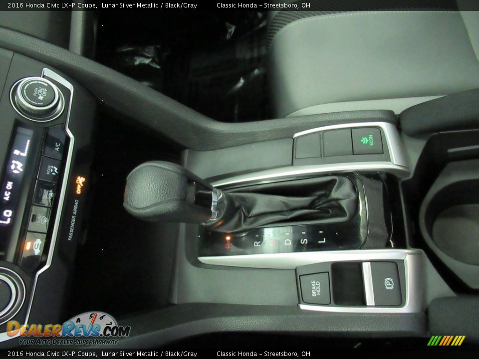 2016 Honda Civic LX-P Coupe Lunar Silver Metallic / Black/Gray Photo #28