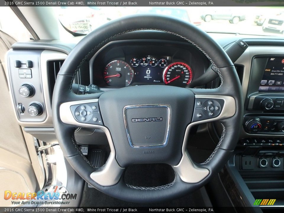 2016 GMC Sierra 1500 Denali Crew Cab 4WD White Frost Tricoat / Jet Black Photo #23