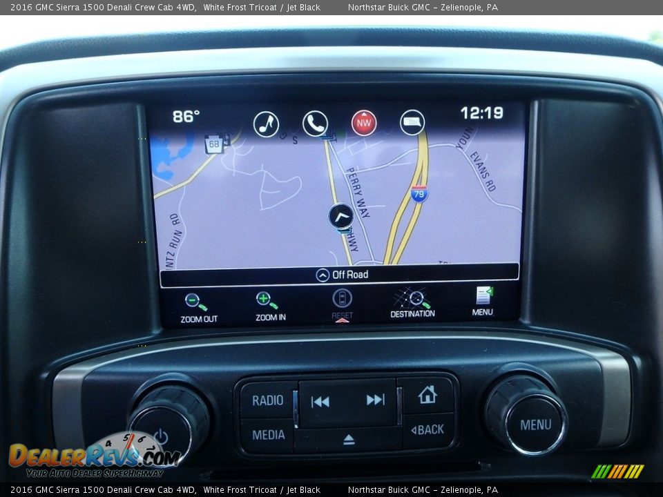 2016 GMC Sierra 1500 Denali Crew Cab 4WD White Frost Tricoat / Jet Black Photo #27