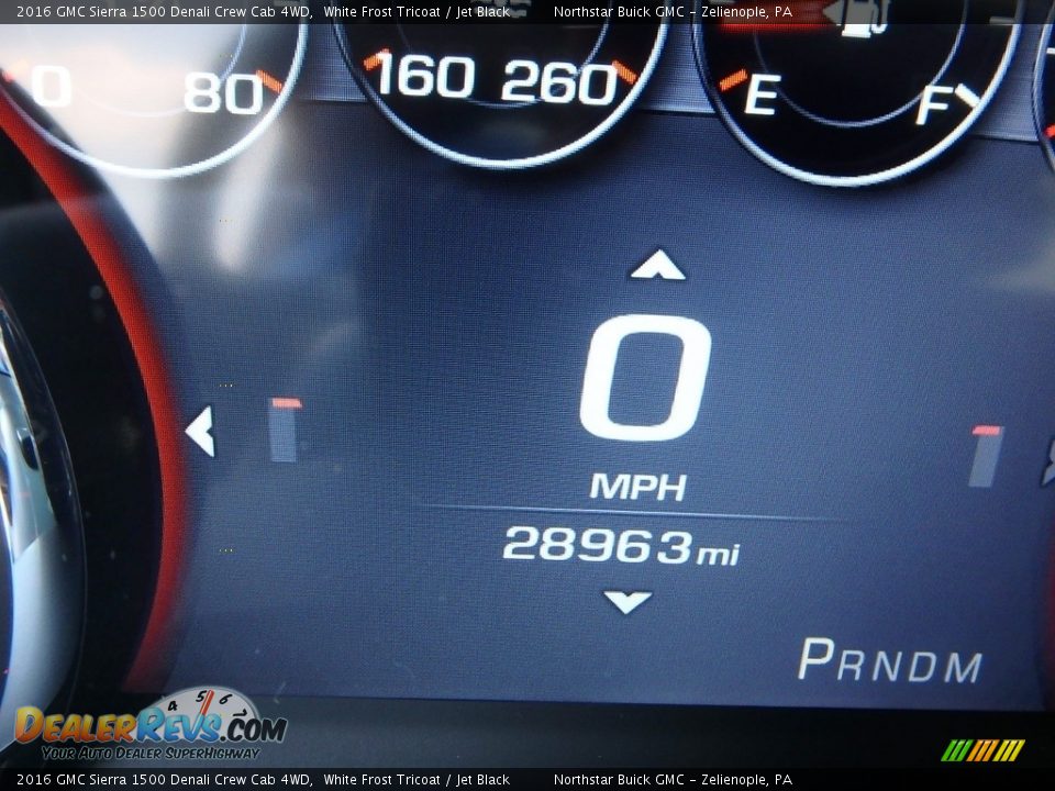 2016 GMC Sierra 1500 Denali Crew Cab 4WD White Frost Tricoat / Jet Black Photo #30