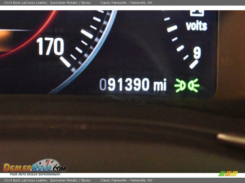 2014 Buick LaCrosse Leather Quicksilver Metallic / Ebony Photo #15