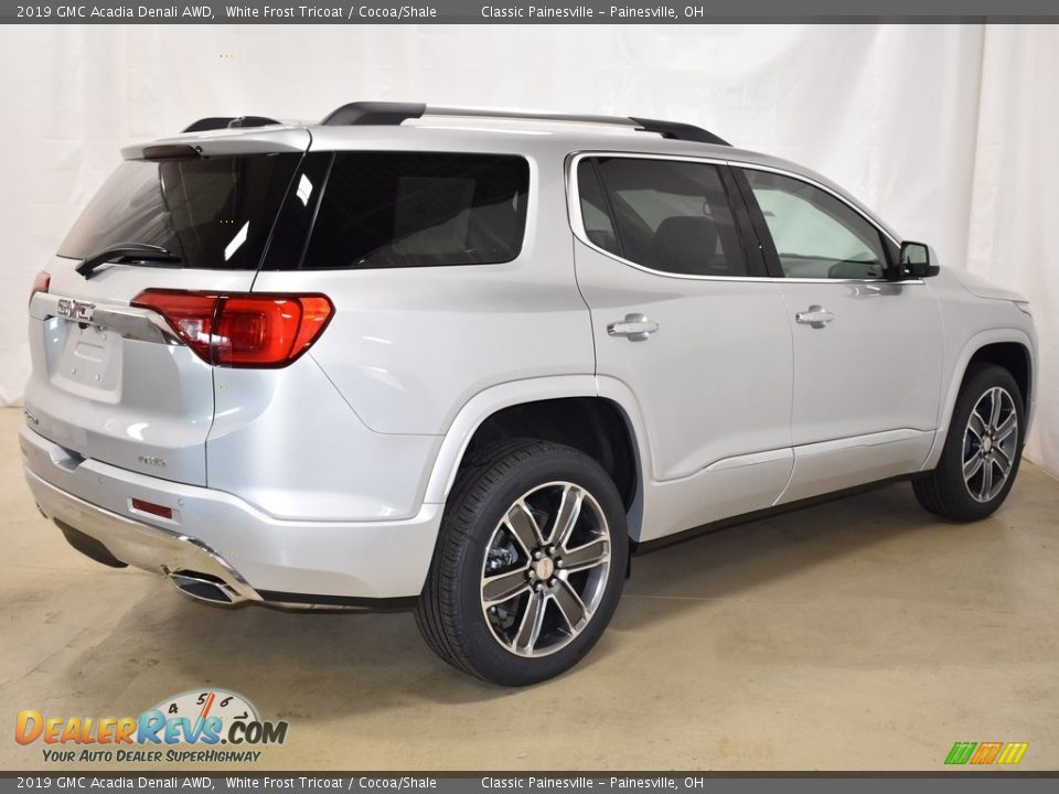 2019 GMC Acadia Denali AWD White Frost Tricoat / Cocoa/Shale Photo #2