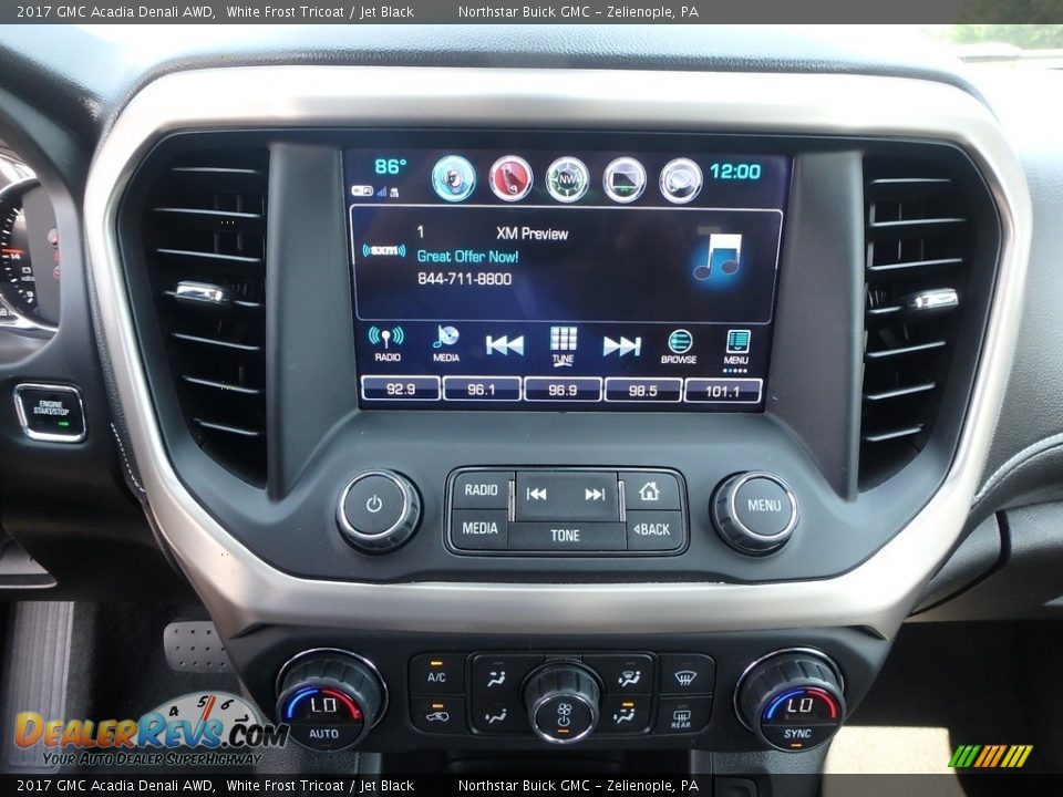 2017 GMC Acadia Denali AWD White Frost Tricoat / Jet Black Photo #26