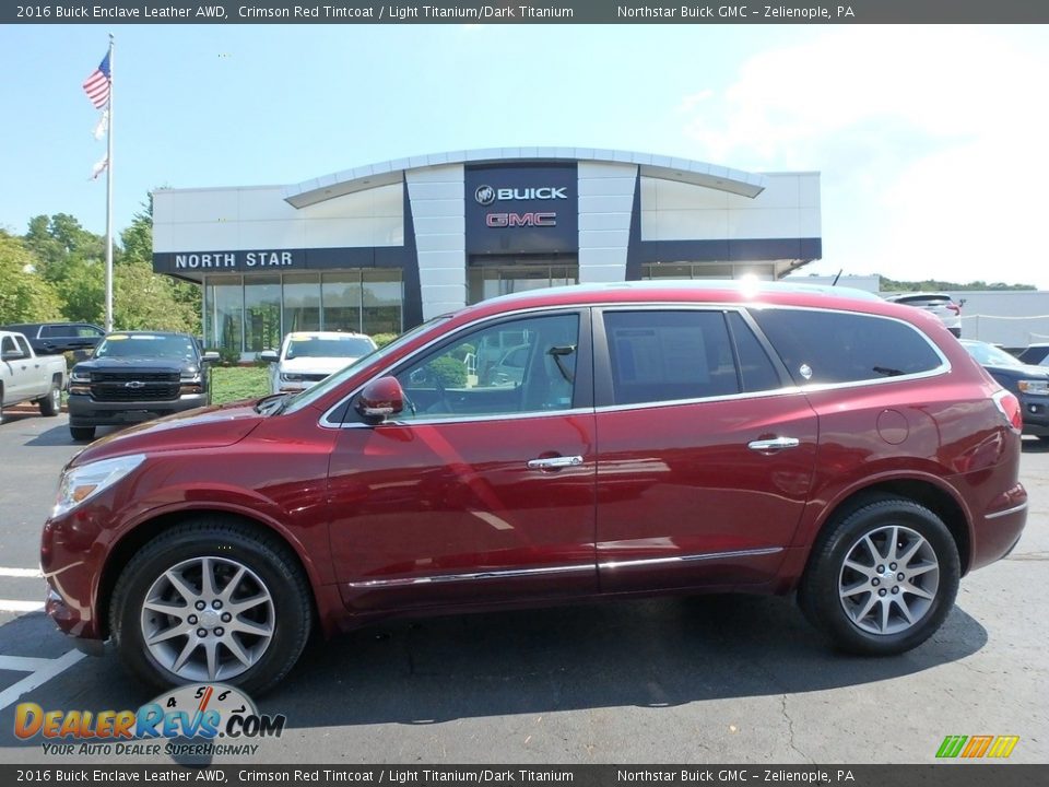 2016 Buick Enclave Leather AWD Crimson Red Tintcoat / Light Titanium/Dark Titanium Photo #1