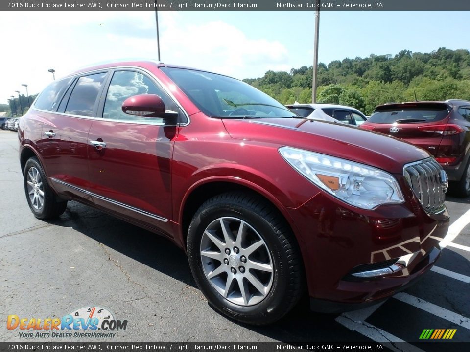 2016 Buick Enclave Leather AWD Crimson Red Tintcoat / Light Titanium/Dark Titanium Photo #4