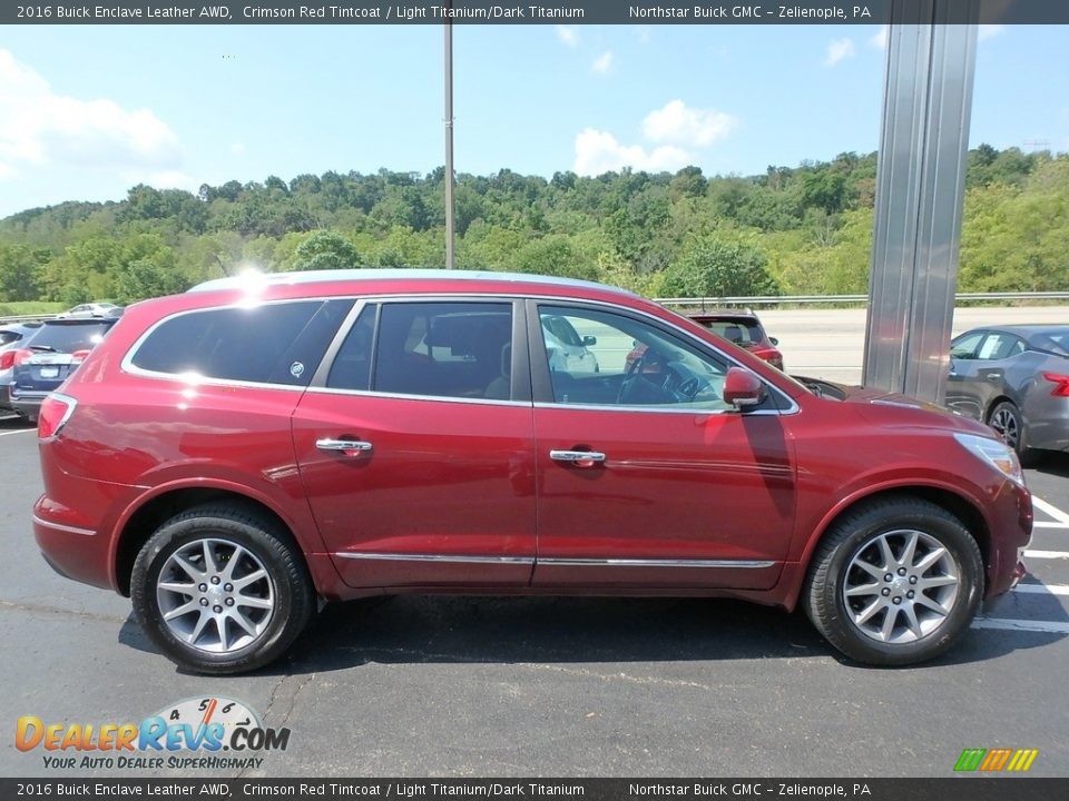 2016 Buick Enclave Leather AWD Crimson Red Tintcoat / Light Titanium/Dark Titanium Photo #5