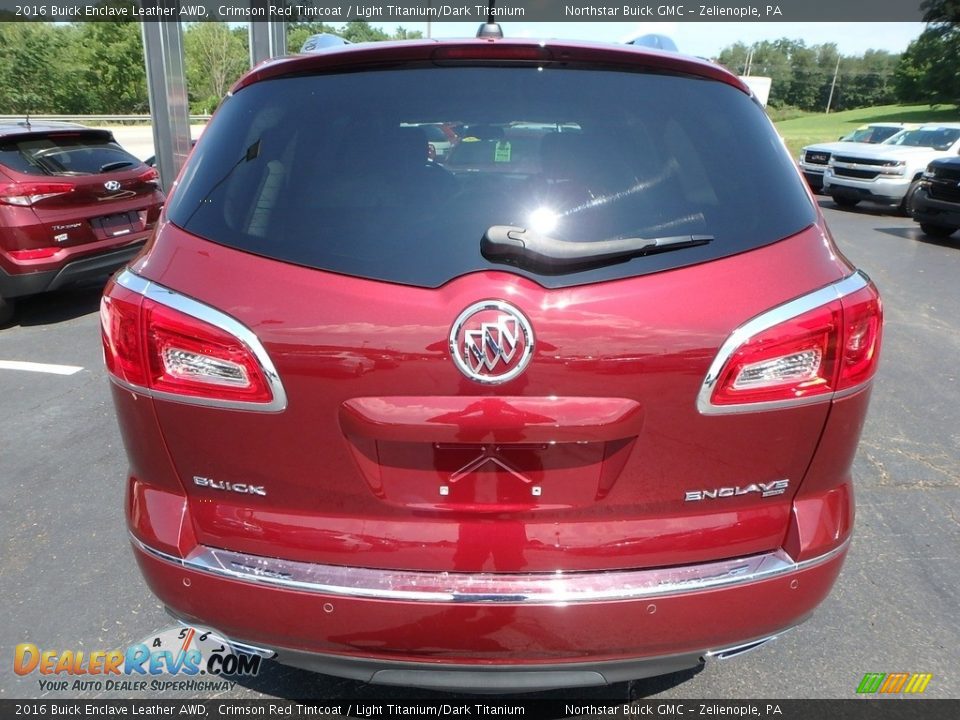 2016 Buick Enclave Leather AWD Crimson Red Tintcoat / Light Titanium/Dark Titanium Photo #9