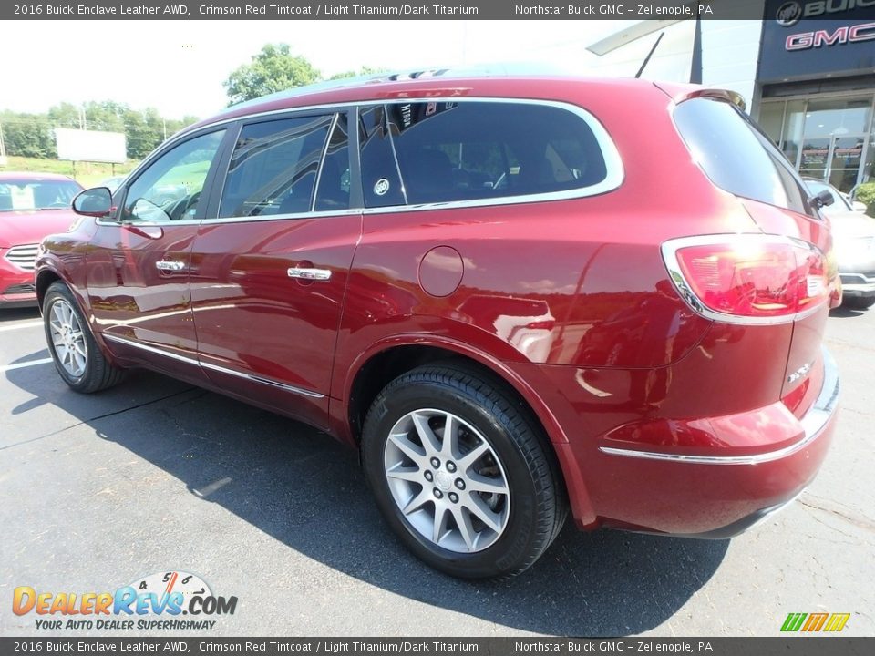 2016 Buick Enclave Leather AWD Crimson Red Tintcoat / Light Titanium/Dark Titanium Photo #12