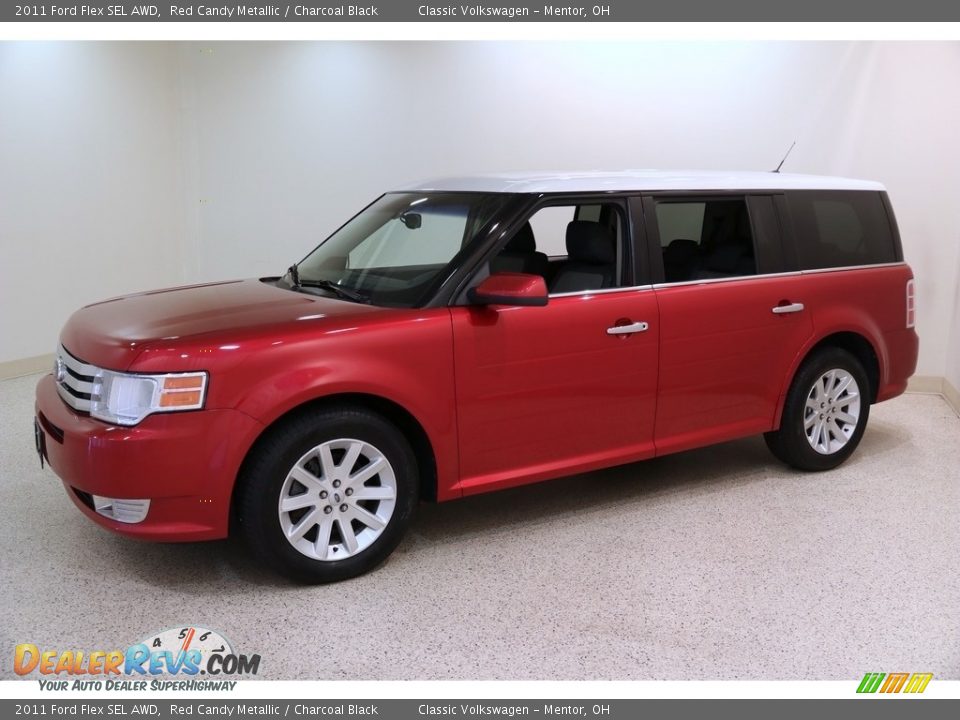 2011 Ford Flex SEL AWD Red Candy Metallic / Charcoal Black Photo #3