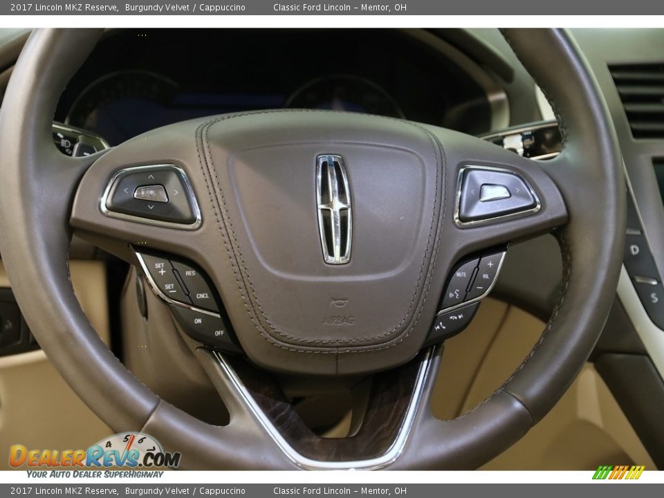 2017 Lincoln MKZ Reserve Burgundy Velvet / Cappuccino Photo #7