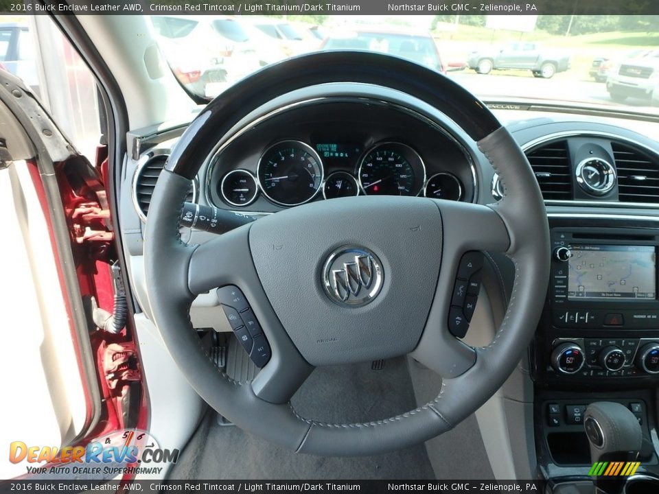 2016 Buick Enclave Leather AWD Crimson Red Tintcoat / Light Titanium/Dark Titanium Photo #25