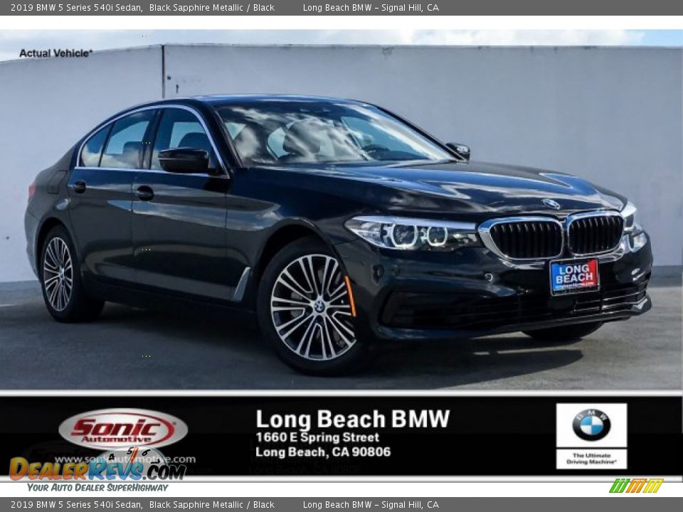 2019 BMW 5 Series 540i Sedan Black Sapphire Metallic / Black Photo #1