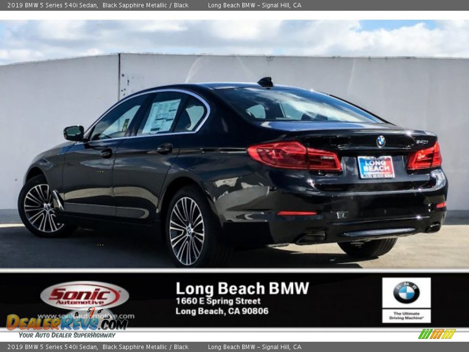 2019 BMW 5 Series 540i Sedan Black Sapphire Metallic / Black Photo #2
