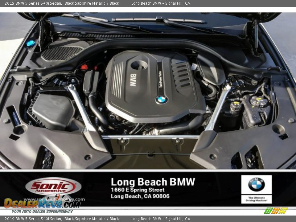 2019 BMW 5 Series 540i Sedan Black Sapphire Metallic / Black Photo #8
