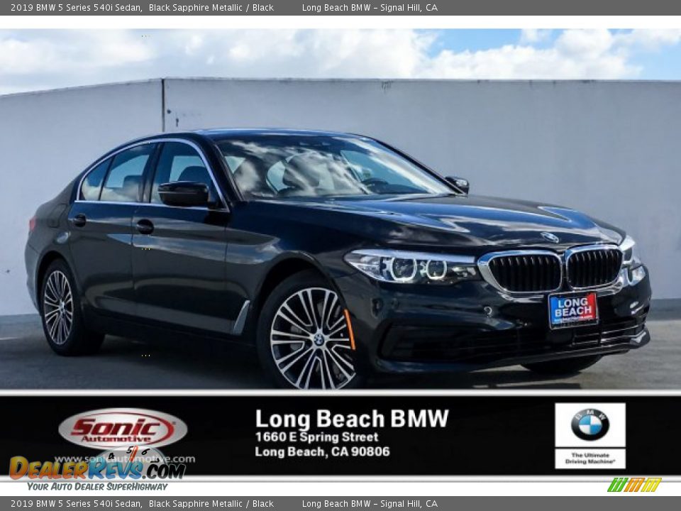 2019 BMW 5 Series 540i Sedan Black Sapphire Metallic / Black Photo #10