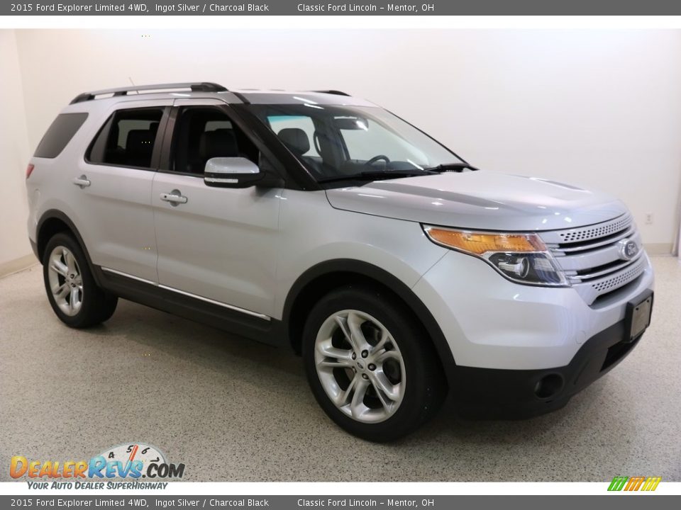 2015 Ford Explorer Limited 4WD Ingot Silver / Charcoal Black Photo #1