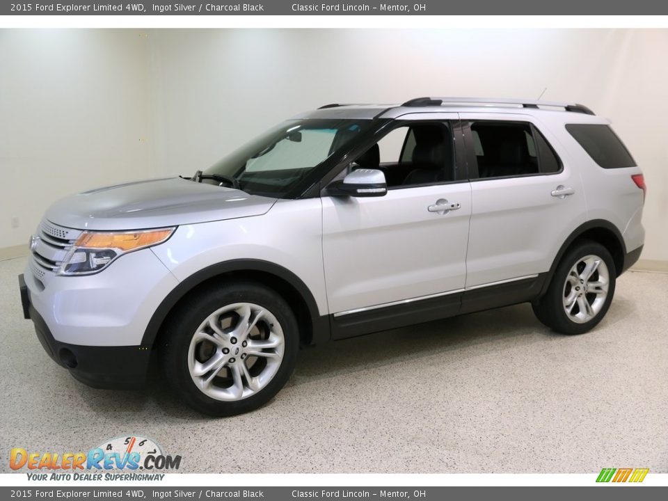 2015 Ford Explorer Limited 4WD Ingot Silver / Charcoal Black Photo #3