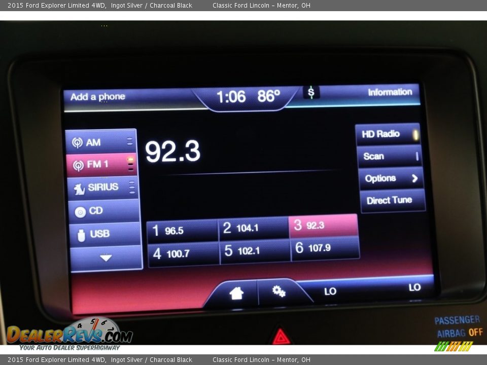 2015 Ford Explorer Limited 4WD Ingot Silver / Charcoal Black Photo #13