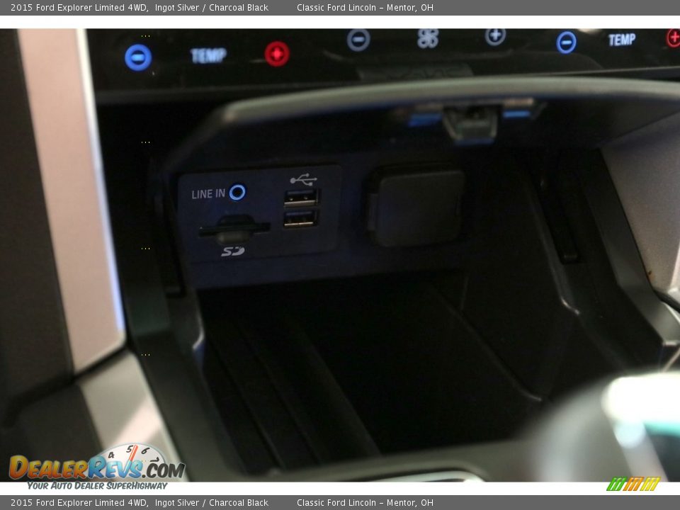 2015 Ford Explorer Limited 4WD Ingot Silver / Charcoal Black Photo #18