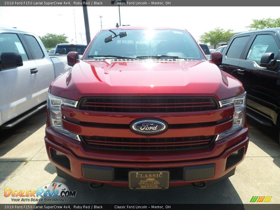 2019 Ford F150 Lariat SuperCrew 4x4 Ruby Red / Black Photo #2