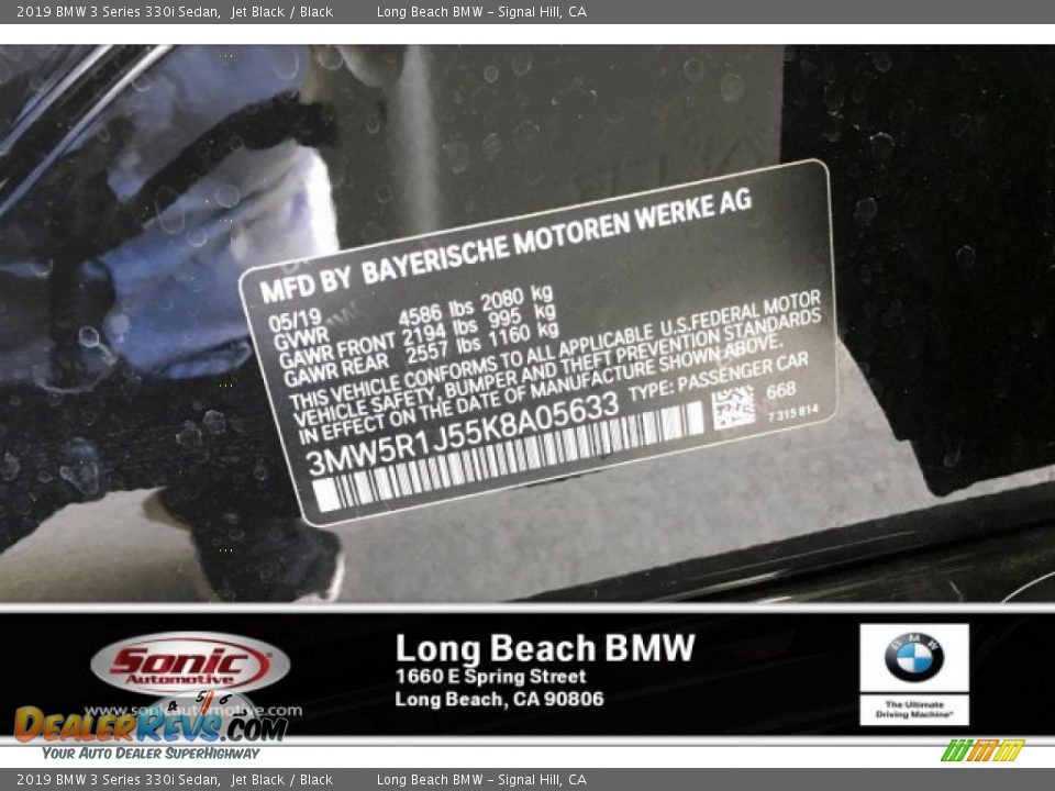2019 BMW 3 Series 330i Sedan Jet Black / Black Photo #10