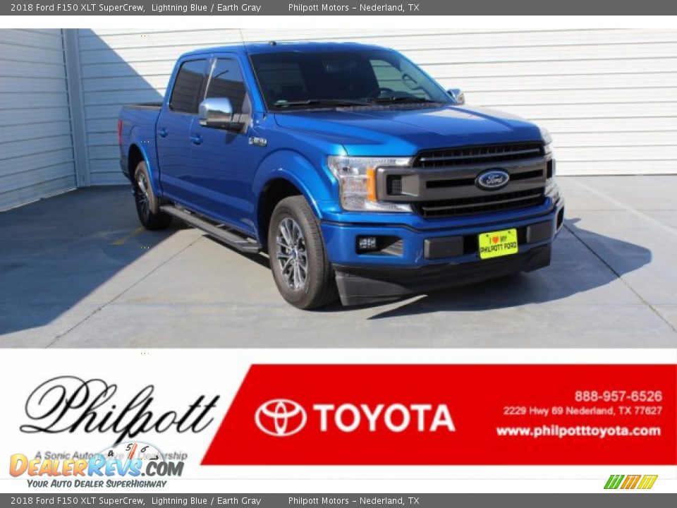 2018 Ford F150 XLT SuperCrew Lightning Blue / Earth Gray Photo #1