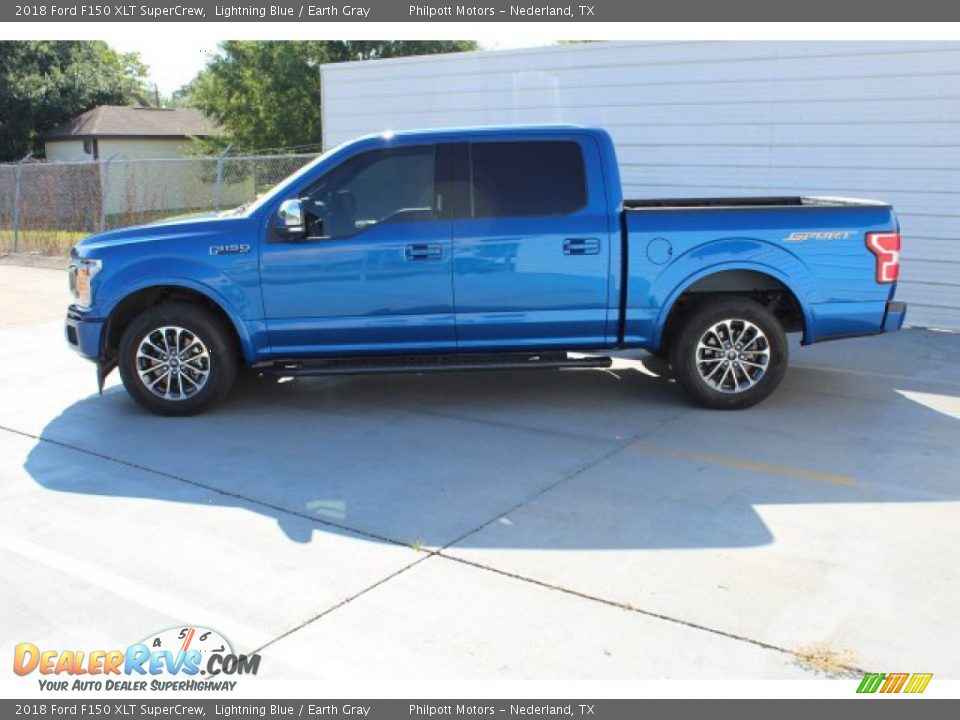 2018 Ford F150 XLT SuperCrew Lightning Blue / Earth Gray Photo #6