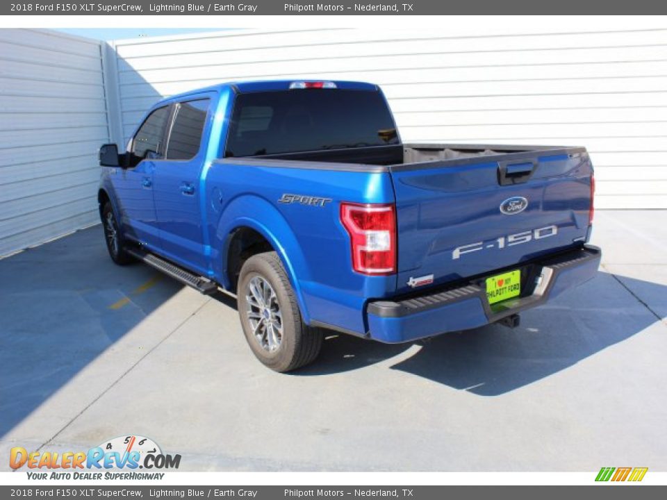 2018 Ford F150 XLT SuperCrew Lightning Blue / Earth Gray Photo #7