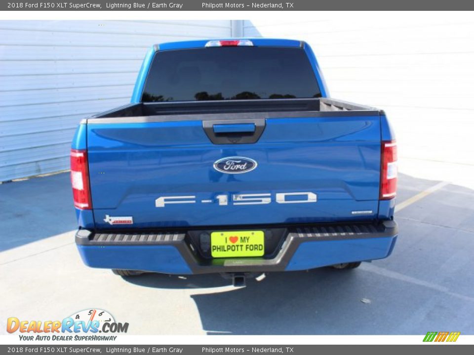 2018 Ford F150 XLT SuperCrew Lightning Blue / Earth Gray Photo #8