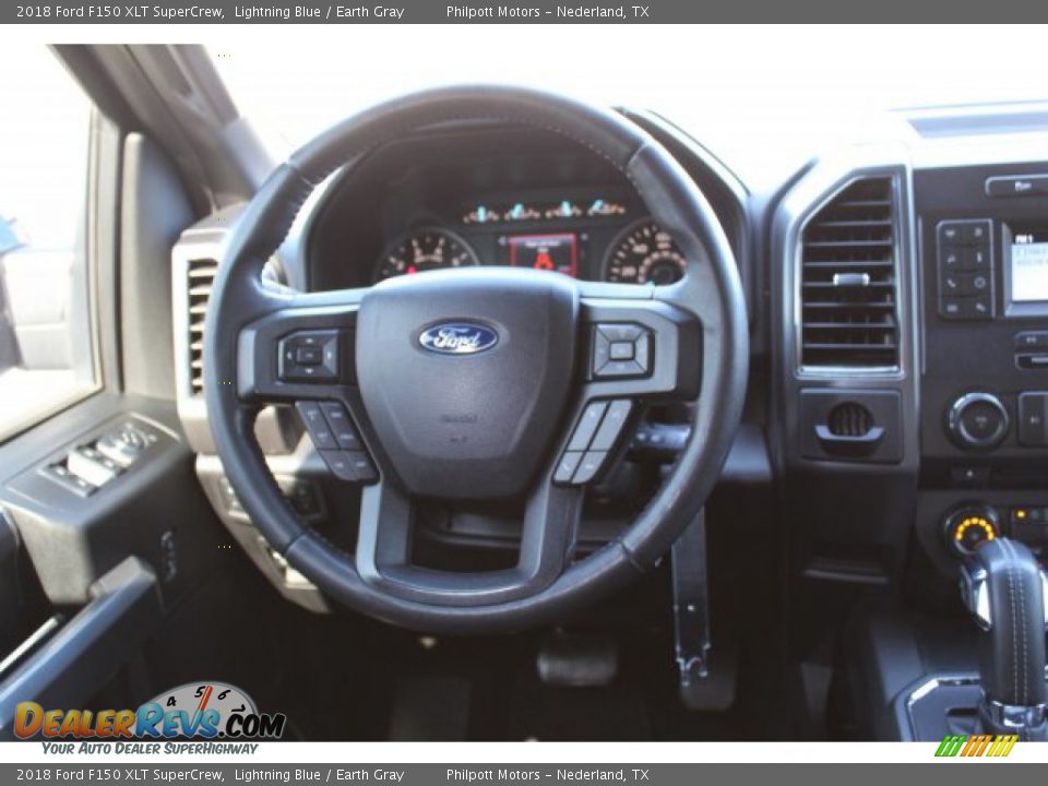 2018 Ford F150 XLT SuperCrew Lightning Blue / Earth Gray Photo #22