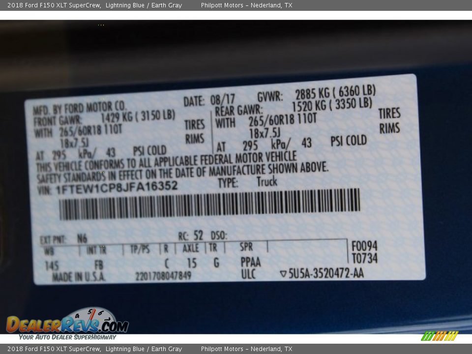2018 Ford F150 XLT SuperCrew Lightning Blue / Earth Gray Photo #28