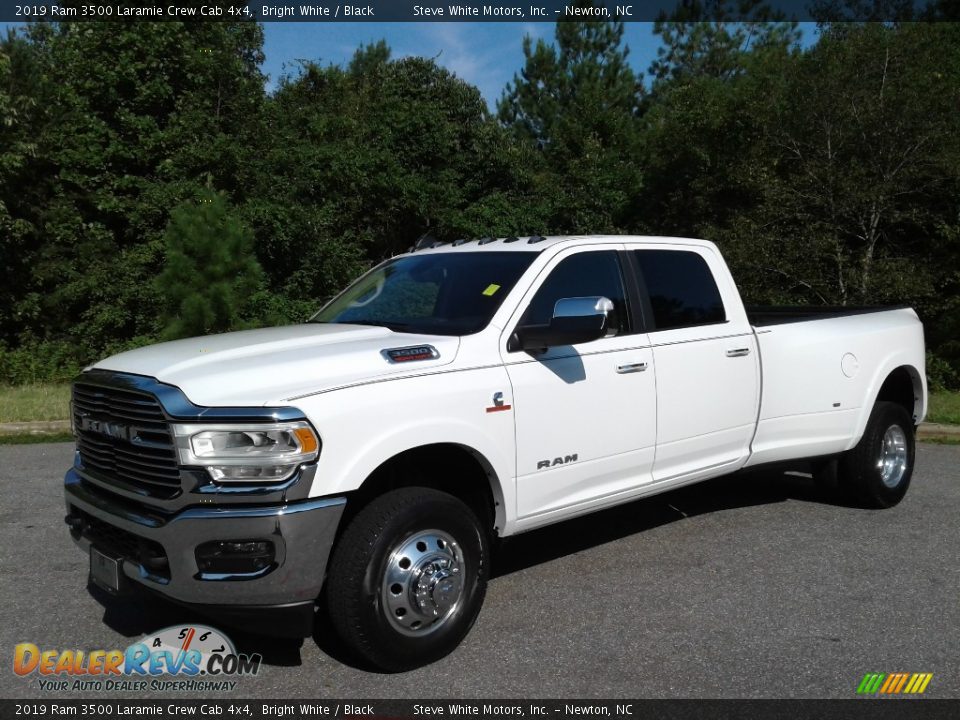 2019 Ram 3500 Laramie Crew Cab 4x4 Bright White / Black Photo #2