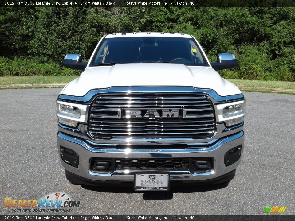 2019 Ram 3500 Laramie Crew Cab 4x4 Bright White / Black Photo #3