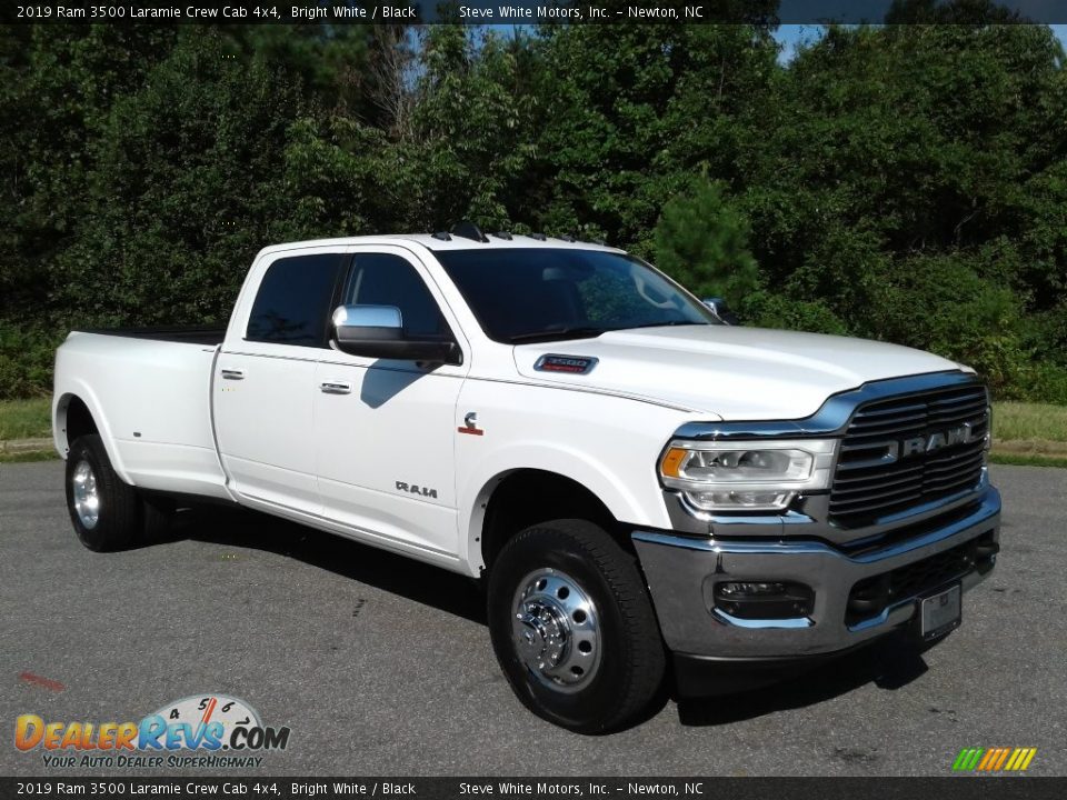 2019 Ram 3500 Laramie Crew Cab 4x4 Bright White / Black Photo #4