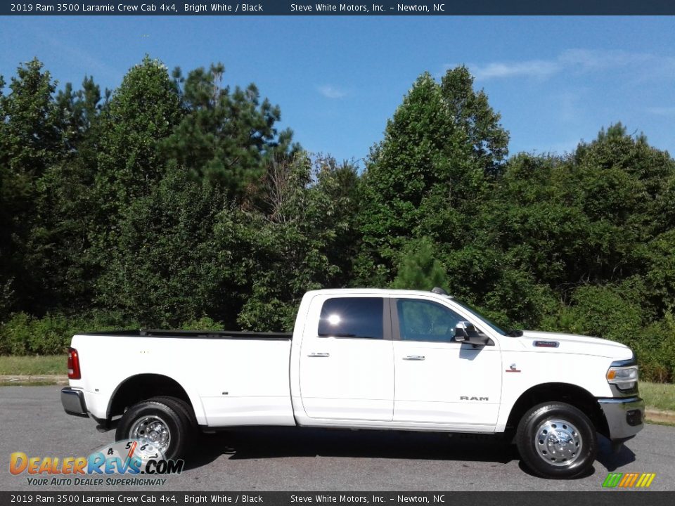 2019 Ram 3500 Laramie Crew Cab 4x4 Bright White / Black Photo #5