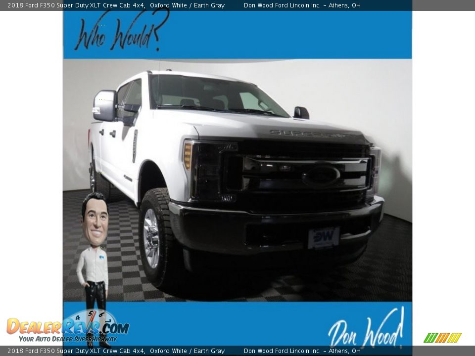 2018 Ford F350 Super Duty XLT Crew Cab 4x4 Oxford White / Earth Gray Photo #1