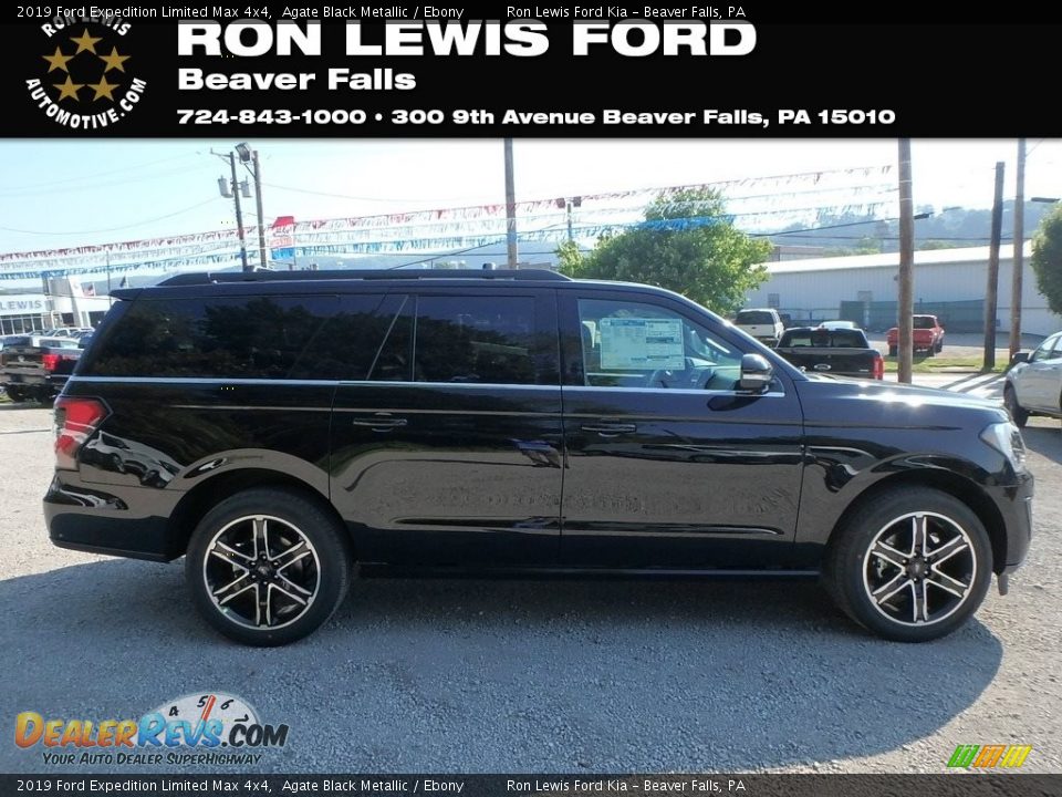 2019 Ford Expedition Limited Max 4x4 Agate Black Metallic / Ebony Photo #1