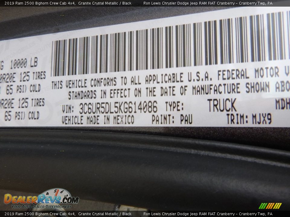 2019 Ram 2500 Bighorn Crew Cab 4x4 Granite Crystal Metallic / Black Photo #15