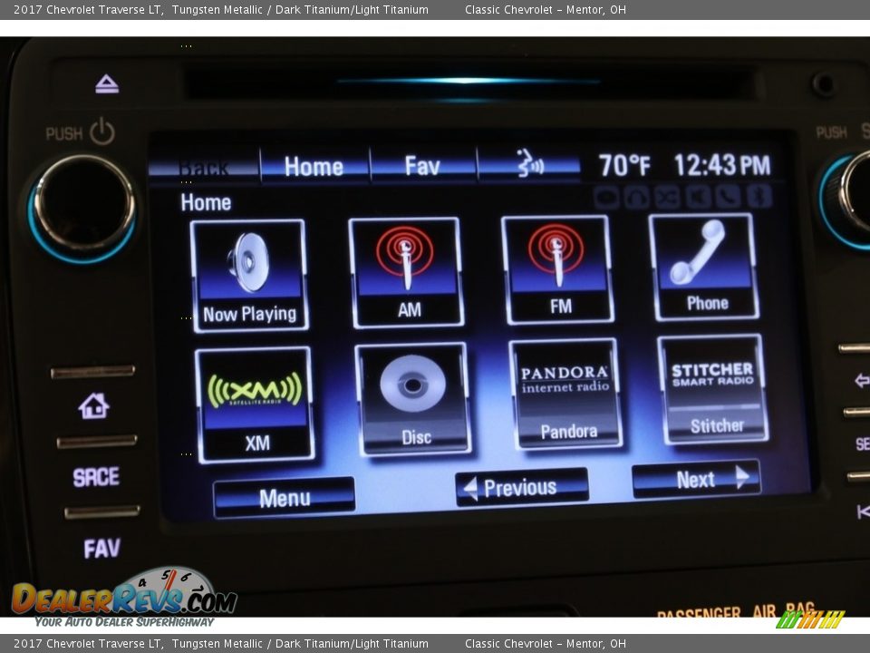 2017 Chevrolet Traverse LT Tungsten Metallic / Dark Titanium/Light Titanium Photo #9