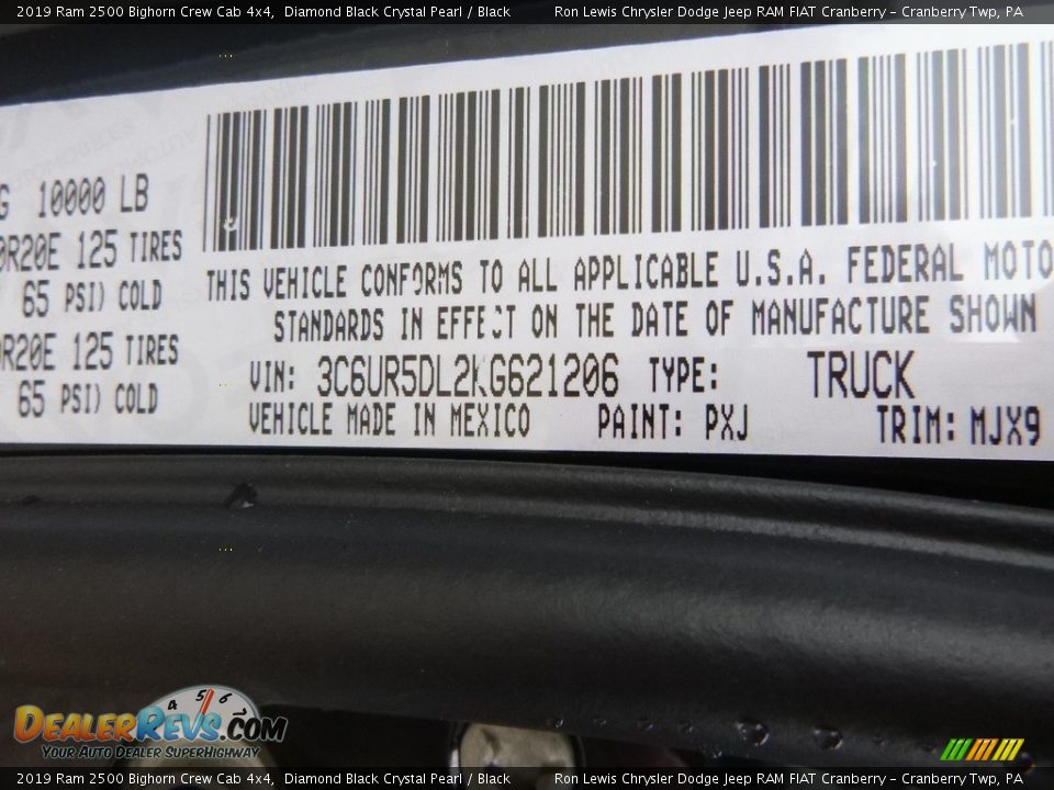 2019 Ram 2500 Bighorn Crew Cab 4x4 Diamond Black Crystal Pearl / Black Photo #16