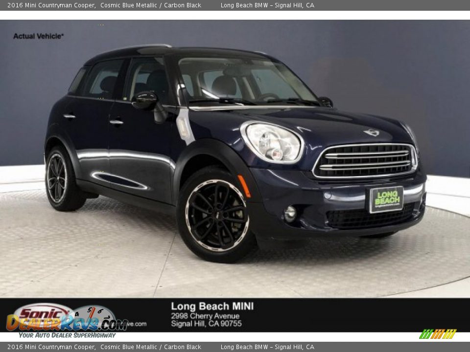 2016 Mini Countryman Cooper Cosmic Blue Metallic / Carbon Black Photo #1