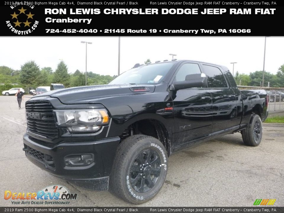 2019 Ram 2500 Bighorn Mega Cab 4x4 Diamond Black Crystal Pearl / Black Photo #1