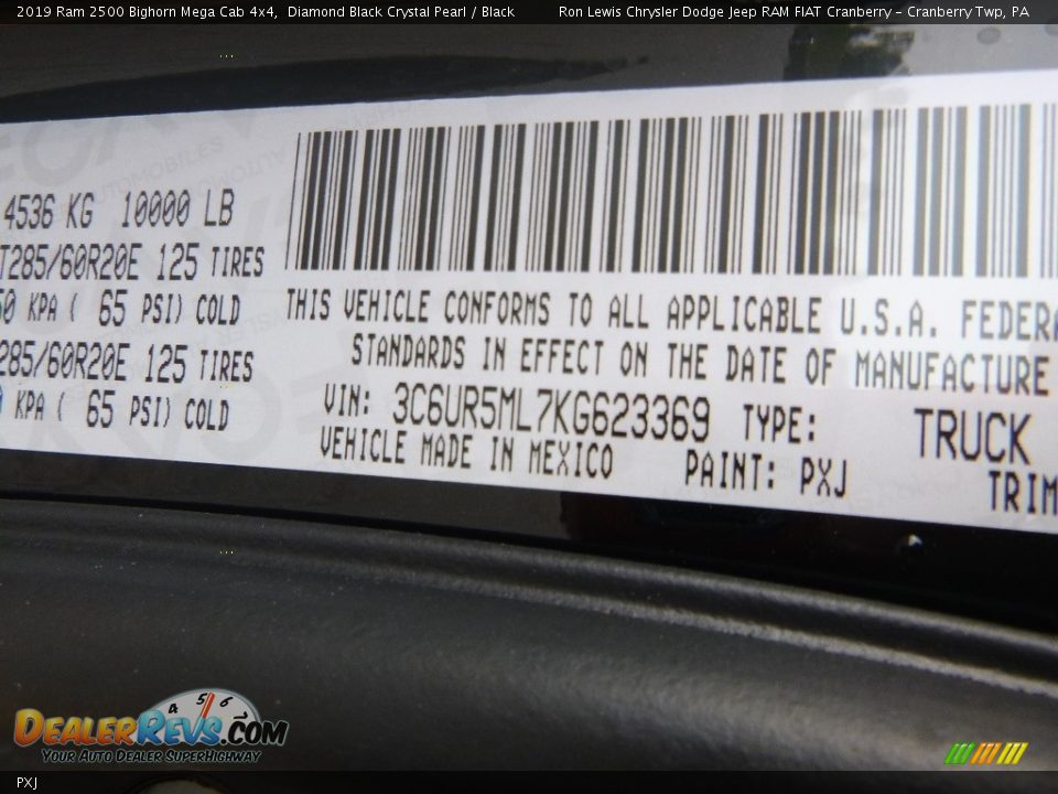 Ram Color Code PXJ Diamond Black Crystal Pearl