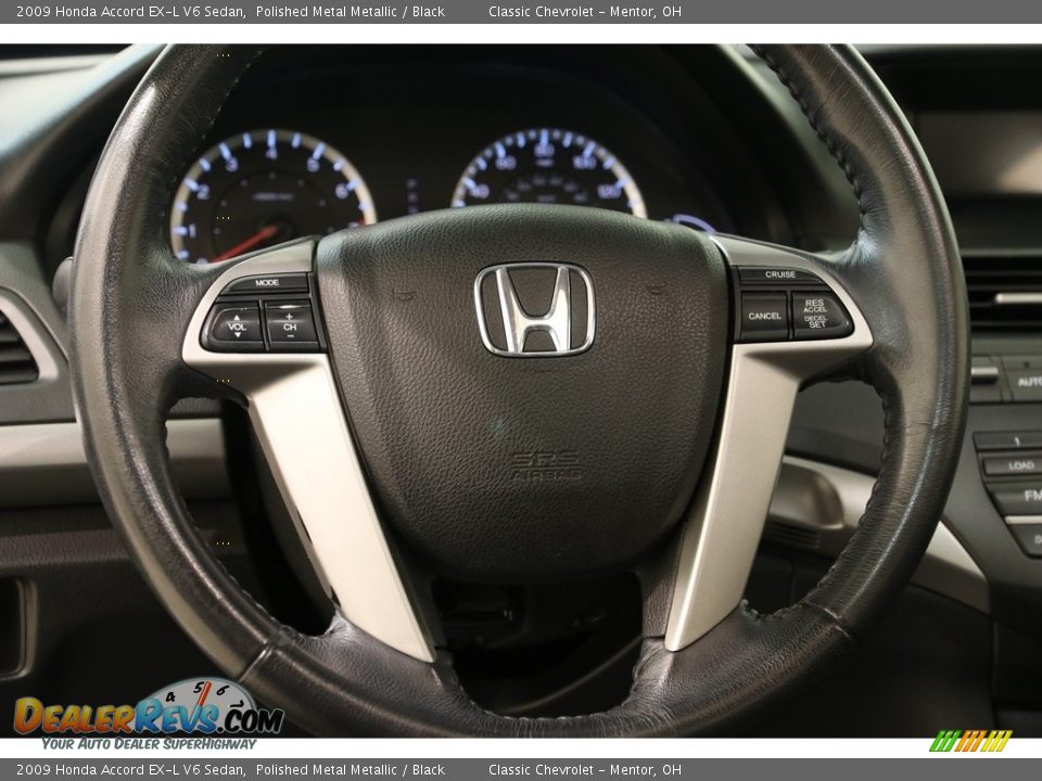 2009 Honda Accord EX-L V6 Sedan Polished Metal Metallic / Black Photo #7