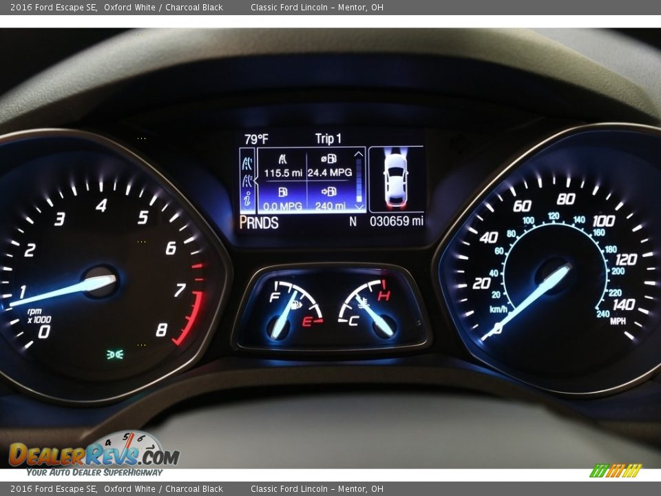 2016 Ford Escape SE Oxford White / Charcoal Black Photo #8