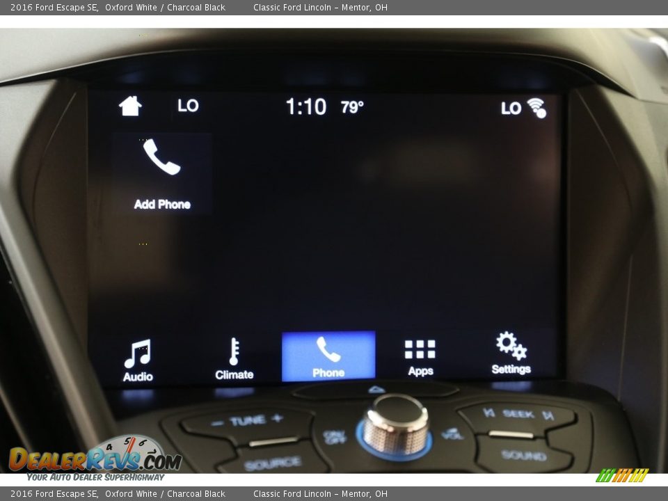 2016 Ford Escape SE Oxford White / Charcoal Black Photo #12