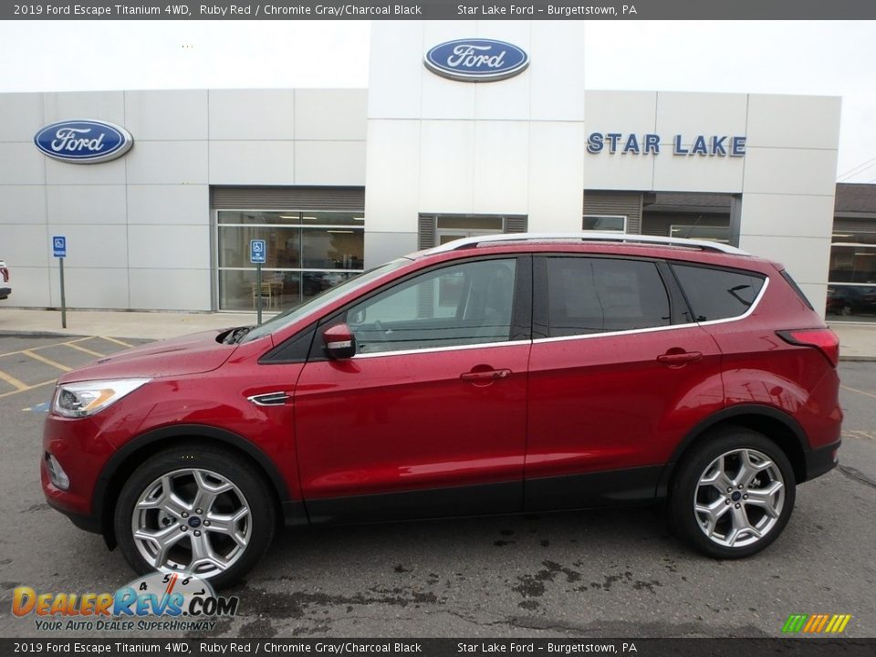 2019 Ford Escape Titanium 4WD Ruby Red / Chromite Gray/Charcoal Black Photo #1