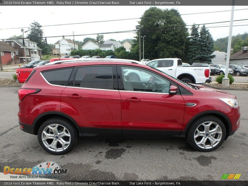 2019 Ford Escape Titanium 4WD Ruby Red / Chromite Gray/Charcoal Black Photo #4