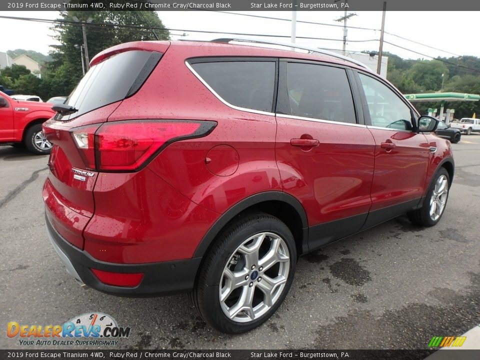 2019 Ford Escape Titanium 4WD Ruby Red / Chromite Gray/Charcoal Black Photo #5