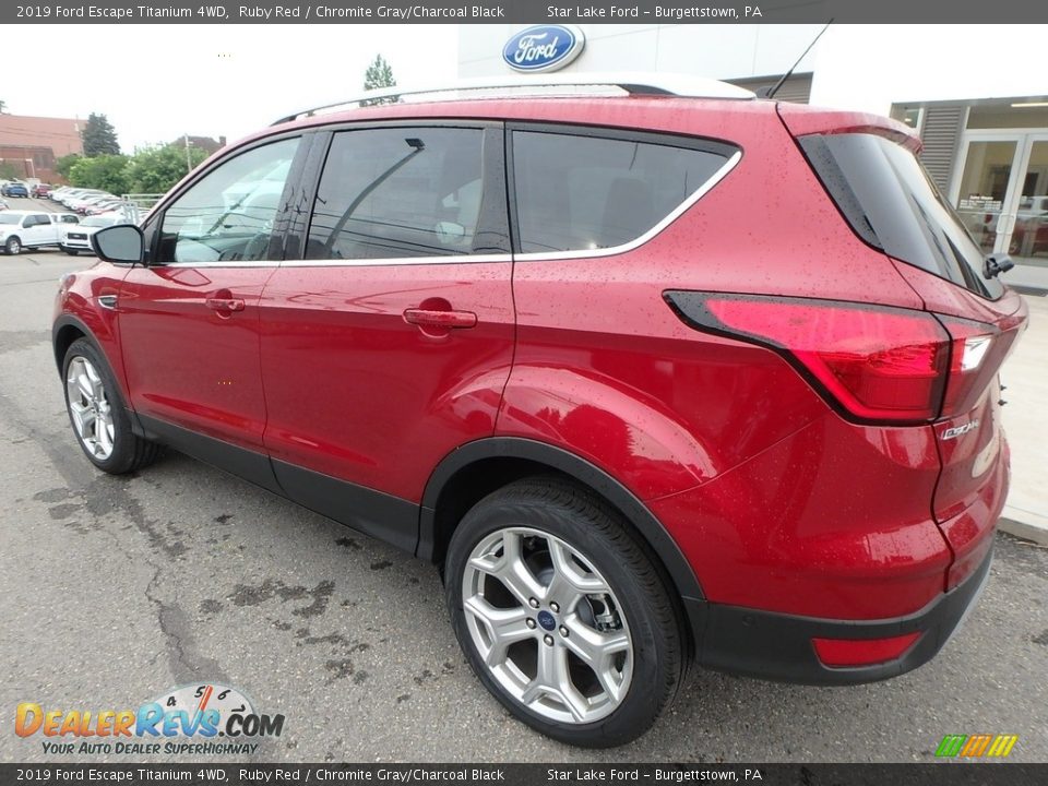 2019 Ford Escape Titanium 4WD Ruby Red / Chromite Gray/Charcoal Black Photo #9